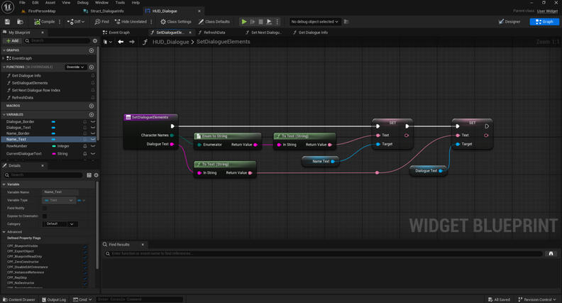Set Dialogue Elements